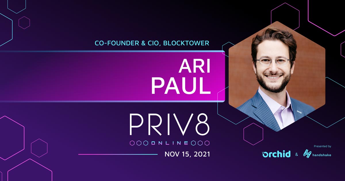 BlockTower Capital’s Ari Paul Joins Priv8’s Expanding Roster of Speakers