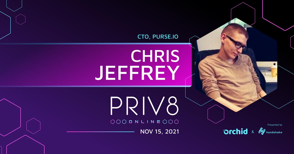 Purse.io’s Christopher Jeffrey Will Speak at Priv8